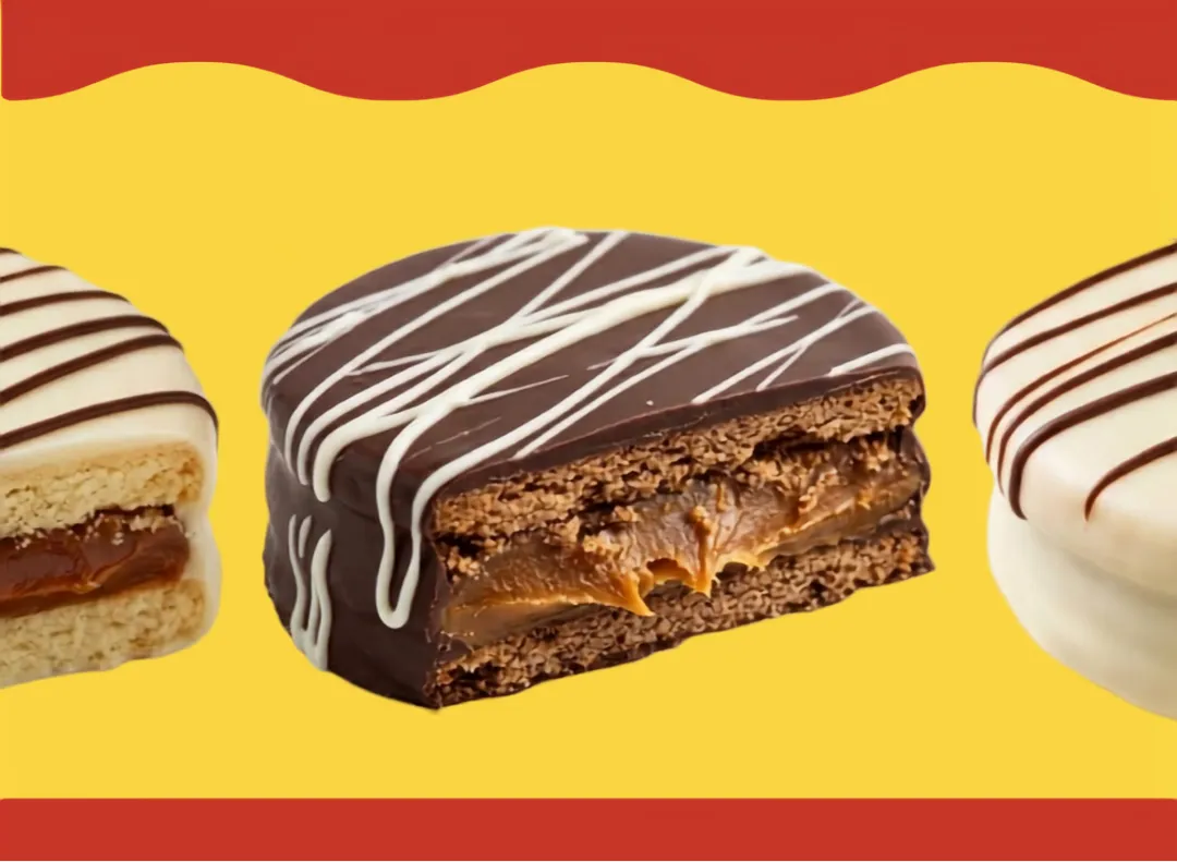 Alfajores trio — dark chocolate, white chocolate and classic